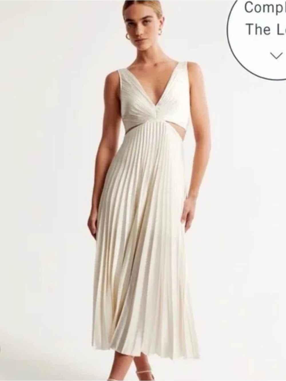 NWT Abercrombie & Fitch Satin White
Pleated Maxi Dress - Picture 2 of 7